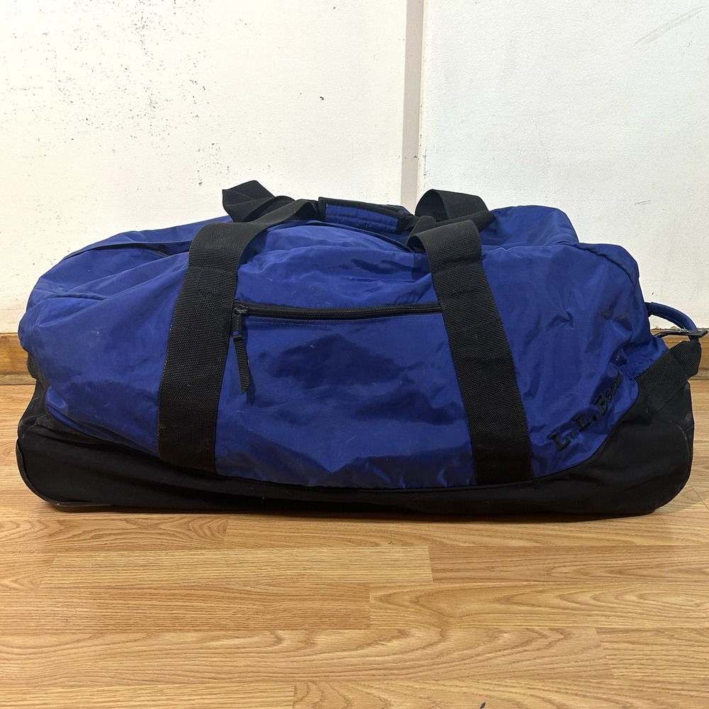 L.L. Bean Adventure Rolling Duffle Bag XXL 135L Blue Wheeled Luggage SEE PICS